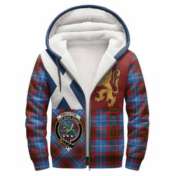 ScotsTee Shop Scottish Crichton (Crighton) Crest Tartan Hoodie Lion Rampant Saltire Style