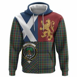 ScotsTee Shop Scottish Bisset Crest Tartan Hoodie Lion Rampant Saltire Style