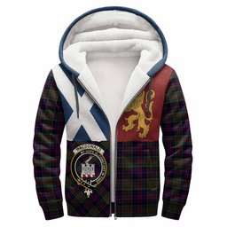 ScotsTee Shop Scottish MacDonald (McDonald) of Clanranald Crest Tartan Hoodie Lion Rampant Saltire Style
