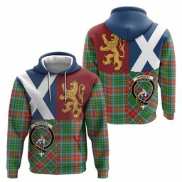 ScotsTee Shop Scottish Muirhead Crest Tartan Hoodie Lion Rampant Saltire Style