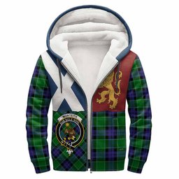 ScotsTee Shop Scottish Monteith Crest Tartan Hoodie Lion Rampant Saltire Style