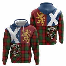 ScotsTee Shop Scottish MacPhail (McPhail) Crest Tartan Hoodie Lion Rampant Saltire Style
