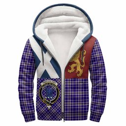 ScotsTee Shop Scottish Ochterlony Crest Tartan Hoodie Lion Rampant Saltire Style