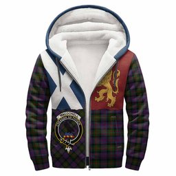 ScotsTee Shop Scottish MacDonell (McDonell) Crest Tartan Hoodie Lion Rampant Saltire Style