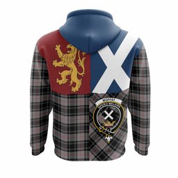 ScotsTee Shop Scottish Moffat Crest Tartan Hoodie Lion Rampant Saltire Style