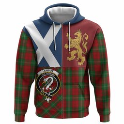 ScotsTee Shop Scottish Lennox Crest Tartan Hoodie Lion Rampant Saltire Style