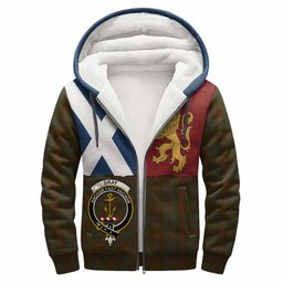 ScotsTee Shop Scottish Gray Crest Tartan Hoodie Lion Rampant Saltire Style