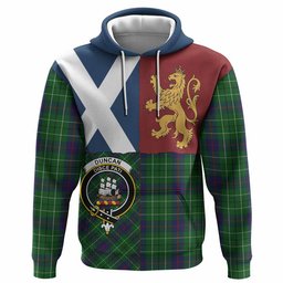 ScotsTee Shop Scottish Duncan Crest Tartan Hoodie Lion Rampant Saltire Style