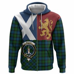 ScotsTee Shop Scottish McCoy Crest Tartan Hoodie Lion Rampant Saltire Style