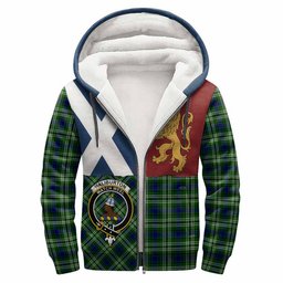 ScotsTee Shop Scottish Haliburton Crest Tartan Hoodie Lion Rampant Saltire Style