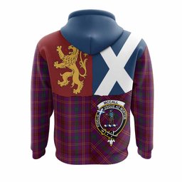 ScotsTee Shop Scottish McCall (Caithness) Crest Tartan Hoodie Lion Rampant Saltire Style