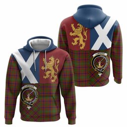 ScotsTee Shop Scottish Lumsden Crest Tartan Hoodie Lion Rampant Saltire Style