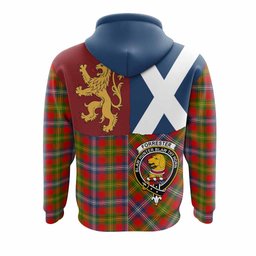 ScotsTee Shop Scottish Forrester (Foster) Crest Tartan Hoodie Lion Rampant Saltire Style