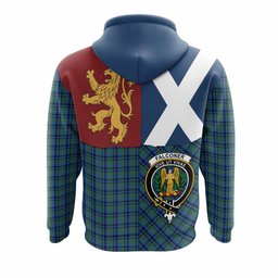 ScotsTee Shop Scottish Falconer Crest Tartan Hoodie Lion Rampant Saltire Style