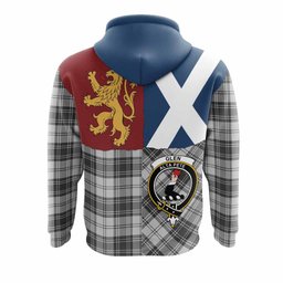 ScotsTee Shop Scottish Glen Crest Tartan Hoodie Lion Rampant Saltire Style