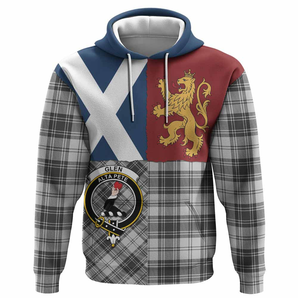 ScotsTee Shop Scottish Glen Crest Tartan Hoodie Lion Rampant Saltire Style