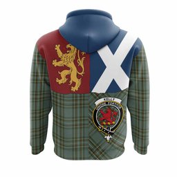 ScotsTee Shop Scottish Kelly Crest Tartan Hoodie Lion Rampant Saltire Style
