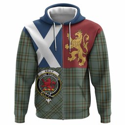 ScotsTee Shop Scottish Kelly Crest Tartan Hoodie Lion Rampant Saltire Style
