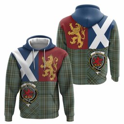 ScotsTee Shop Scottish Kelly Crest Tartan Hoodie Lion Rampant Saltire Style