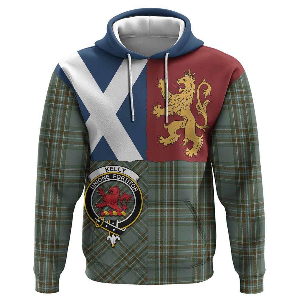ScotsTee Shop Scottish Kelly Crest Tartan Hoodie Lion Rampant Saltire Style