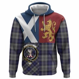ScotsTee Shop Scottish Napier Crest Tartan Hoodie Lion Rampant Saltire Style