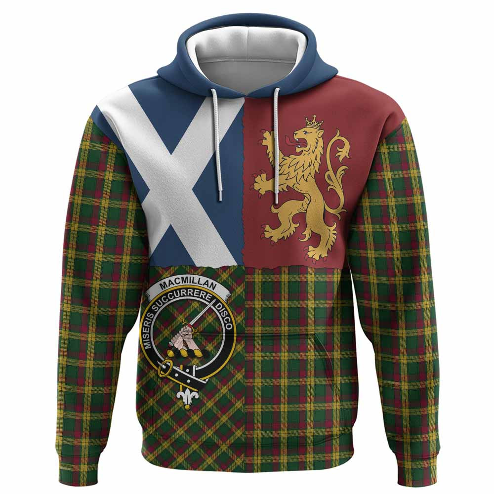 ScotsTee Shop Scottish MacMillan (McMillan) Crest Tartan Hoodie Lion Rampant Saltire Style