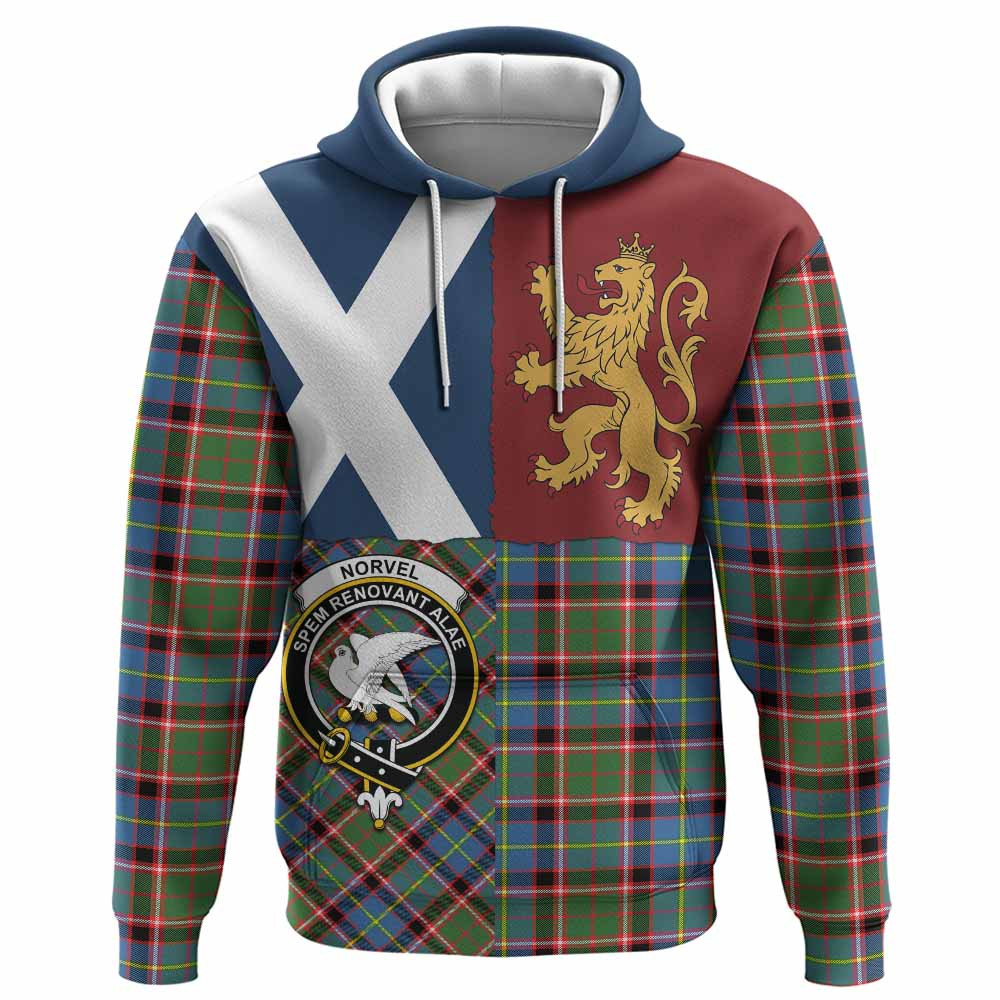 ScotsTee Shop Scottish Norvel Crest Tartan Hoodie Lion Rampant Saltire Style