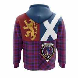 ScotsTee Shop Scottish Montgomery Crest Tartan Hoodie Lion Rampant Saltire Style