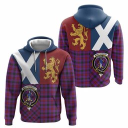 ScotsTee Shop Scottish Montgomery Crest Tartan Hoodie Lion Rampant Saltire Style