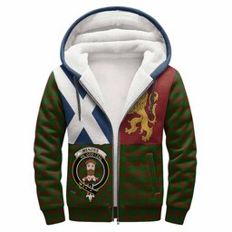 ScotsTee Shop Scottish Menzies Crest Tartan Hoodie Lion Rampant Saltire Style