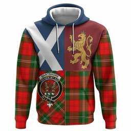 ScotsTee Shop Scottish Gartshore Crest Tartan Hoodie Lion Rampant Saltire Style