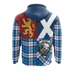 ScotsTee Shop Scottish Hutton Crest Tartan Hoodie Lion Rampant Saltire Style