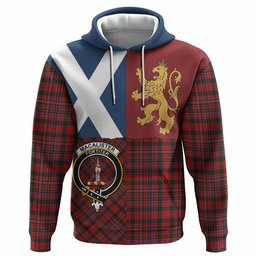 ScotsTee Shop Scottish MacAlister (McAlister) Crest Tartan Hoodie Lion Rampant Saltire Style