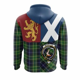 ScotsTee Shop Scottish McKellar Crest Tartan Hoodie Lion Rampant Saltire Style
