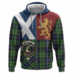 ScotsTee Shop Scottish McKellar Crest Tartan Hoodie Lion Rampant Saltire Style