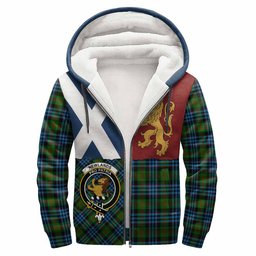 ScotsTee Shop Scottish Newlands Crest Tartan Hoodie Lion Rampant Saltire Style