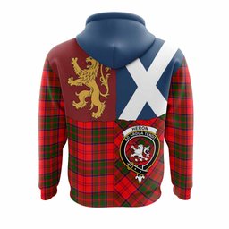 ScotsTee Shop Scottish Heron Crest Tartan Hoodie Lion Rampant Saltire Style
