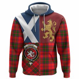 ScotsTee Shop Scottish Heron Crest Tartan Hoodie Lion Rampant Saltire Style