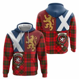 ScotsTee Shop Scottish Heron Crest Tartan Hoodie Lion Rampant Saltire Style
