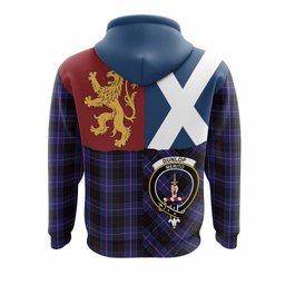 ScotsTee Shop Scottish Dunlop Crest Tartan Hoodie Lion Rampant Saltire Style