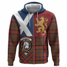 ScotsTee Shop Scottish Hepburn Crest Tartan Hoodie Lion Rampant Saltire Style