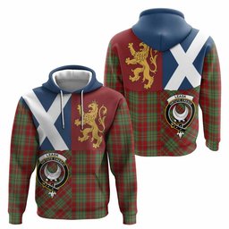 ScotsTee Shop Scottish Leask Crest Tartan Hoodie Lion Rampant Saltire Style