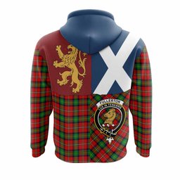 ScotsTee Shop Scottish Fullerton Crest Tartan Hoodie Lion Rampant Saltire Style