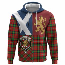 ScotsTee Shop Scottish Fullerton Crest Tartan Hoodie Lion Rampant Saltire Style