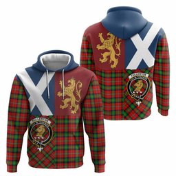 ScotsTee Shop Scottish Fullerton Crest Tartan Hoodie Lion Rampant Saltire Style