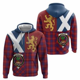ScotsTee Shop Scottish Hamilton Crest Tartan Hoodie Lion Rampant Saltire Style