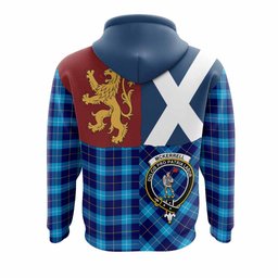 ScotsTee Shop Scottish McKerrell Crest Tartan Hoodie Lion Rampant Saltire Style
