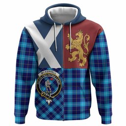 ScotsTee Shop Scottish McKerrell Crest Tartan Hoodie Lion Rampant Saltire Style