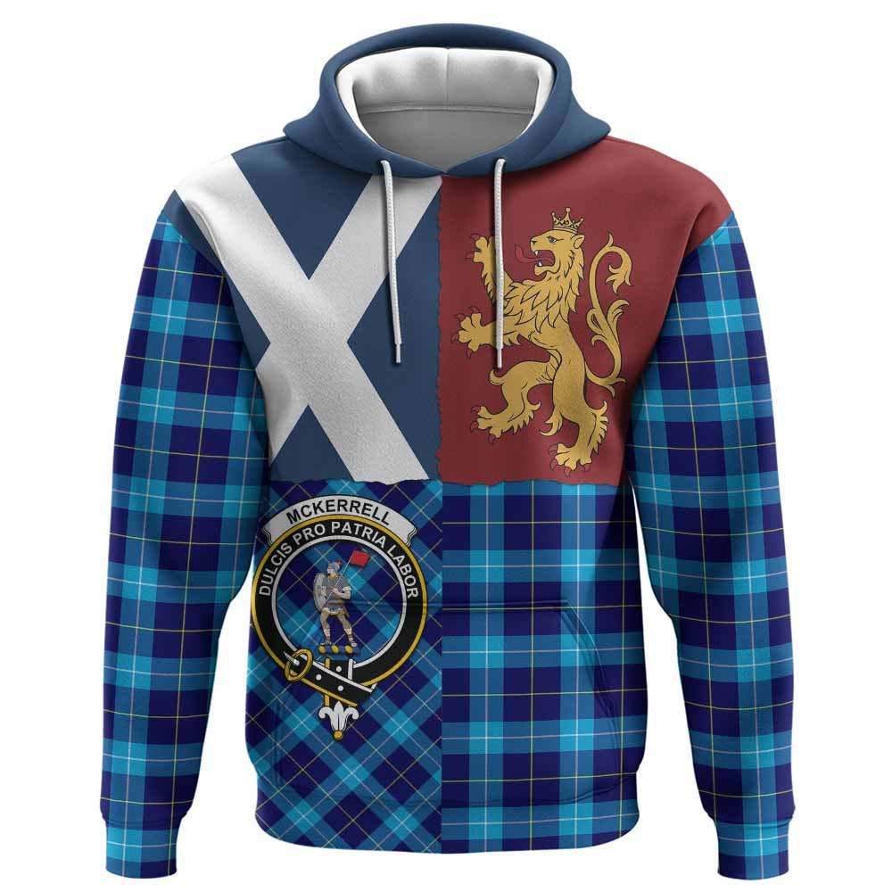 ScotsTee Shop Scottish McKerrell Crest Tartan Hoodie Lion Rampant Saltire Style