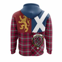 ScotsTee Shop Scottish Little Crest Tartan Hoodie Lion Rampant Saltire Style